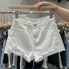 Streetwear-Strand-Jeansshorts im Used-Look