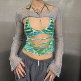 Torkyan – Neckholder-Camisole mit Rissen