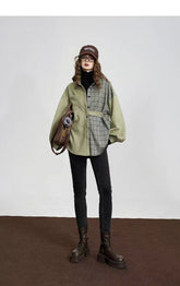 Blazer mit unregelmäßigen Karomustern