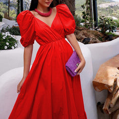 Solid Split Joint Square Collar Cake Skirt Dresses(3 colors) Ins Street