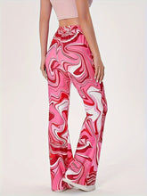 Printed Loose Casual Flare Pants