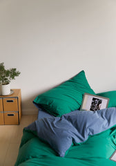 Duo-Bettwäscheset - Grün + Blau