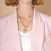 Shashi - Republique Dual Pendant Necklace - Gold Ins Street