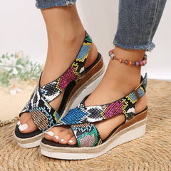 Bequeme Slip-On-Sandalen mit doppelter Schleife