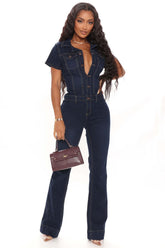 Jeans-Jumpsuit mit Taschen – ENDGÜLTIGER VERKAUF
