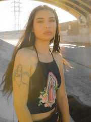 Neckholder Print Weste Riemen Kleine Hosenträger