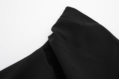 Schulterfreies Maxikleid in Schwarz