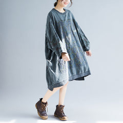 Sweatshirtkleid mit Rundhalsausschnitt und Print