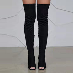 Hochmodische Peep-Toe-Stiefel