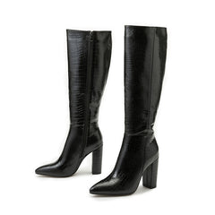 Overknee-Stiefel mit dickem Absatz