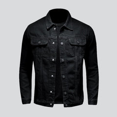 Oberbekleidung schwarze Herren Jeansjacke