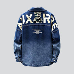 Übergroße Y2k-Jeansjacke für Herren