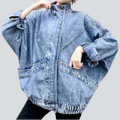Patchwork-Y2k-Jeansjacke für Damen