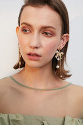 Bow Shape Drop Earrings