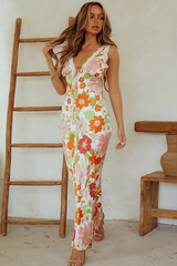 Ärmelloses Maxikleid „Miara“ mit Blumenmuster