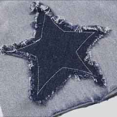 Kurzer Jeansrock mit Sternenstickerei