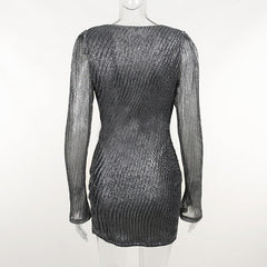 Plissiertes Paillettenkleid Phlia