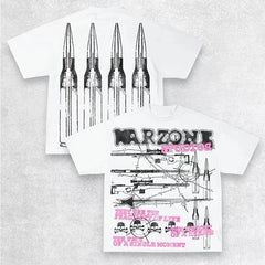 War Zone T-Shirt – Oversized Baumwolle Y2K für Damen