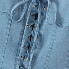 Ärmelloses Jeanskleid in heller Waschung für Damen