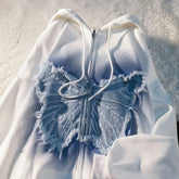 Schmetterlings-Hoodie – Y2k-Patch-Design