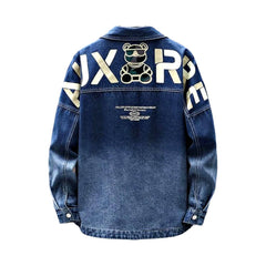 Übergroße Y2k-Jeansjacke für Herren