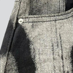 Jeansrock mit Batik-Vintage-Print