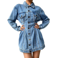 Einreihiges Mini-Jeanskleid