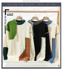 2024 Luxus-Kaschmirpullover: Designer Ripped Hole für Herren