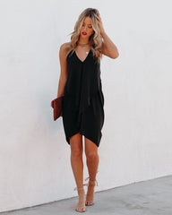 Such A Flirt Neckholder-Rüschenkleid - Schwarz