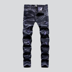 Batik-Zerrissene Jeans für Herren