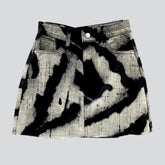 Jeansrock mit Batik-Vintage-Print