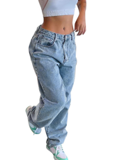 Sugar Daddy Slouch Fit Jeans – Hellblaue Waschung