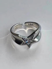 Vintage Strass Stern Manschettenring