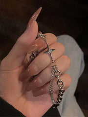 Doppellagiges Armband mit Sternanhänger