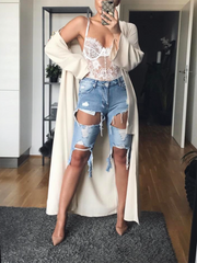 Zerrissene Jeansshorts