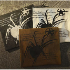 Oversize-T-Shirt mit kurzen Ärmeln und Spinnenmuster