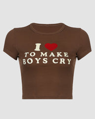Raglan-Top „Make Boys Cry Baby“