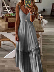 Camisole-Kleid mit V-Ausschnitt und Farbverlauf