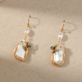 Baroque Court-style French Earrings With Pearl Butterfly Earrings