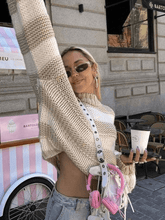 Pullover mit Rundhalsausschnitt und Streifen