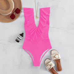 Patricia – Einteiliger Push-Up-Badeanzug mit Rüschen