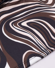 Neckholder-Top mit abstrakten Wellen
