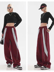 Baggy-Jogginghose mit Paspelierung und Patchwork