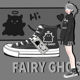 FAIRY GHOST Schwarze Freizeitschuhe aus Segeltuch