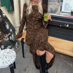 Fairy Grunge Maxikleid mit Blumenmuster