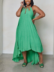 Asymmetrisches, fließendes Kleid