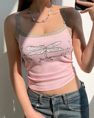 Camisole-Top mit Spitze „Dragonfly Dreams“