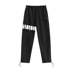 Cargohose mit mittlerer Leibhöhe und ausgehöhltem Kordelzug