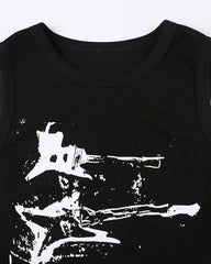 Severny Grunge Grafik-Top