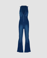 Scorpius Jeans-Overall mit Reißverschluss